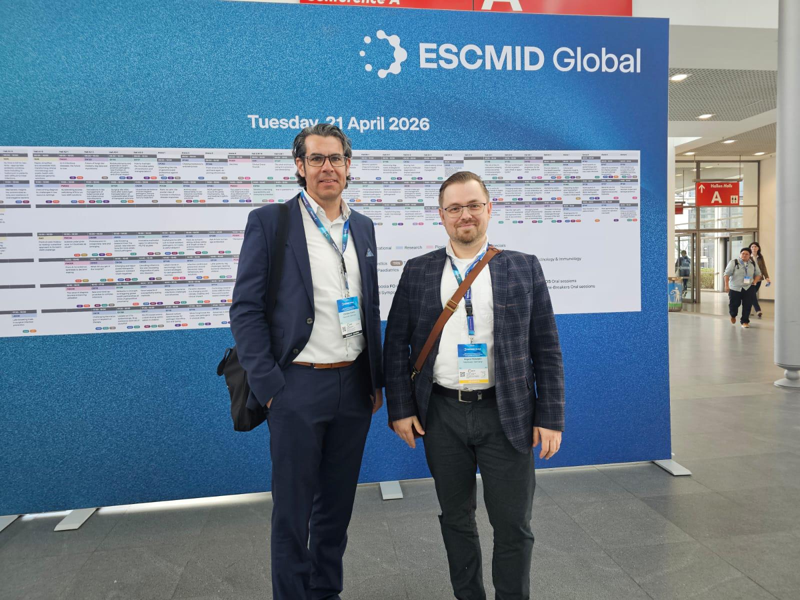 Christian Kuehn und Evgenii Rubalskii auf der ESCMID Global 2026